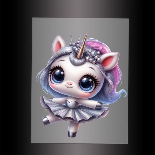 (DTF-12422) BALLERINA UNICORN - Garment Transfer