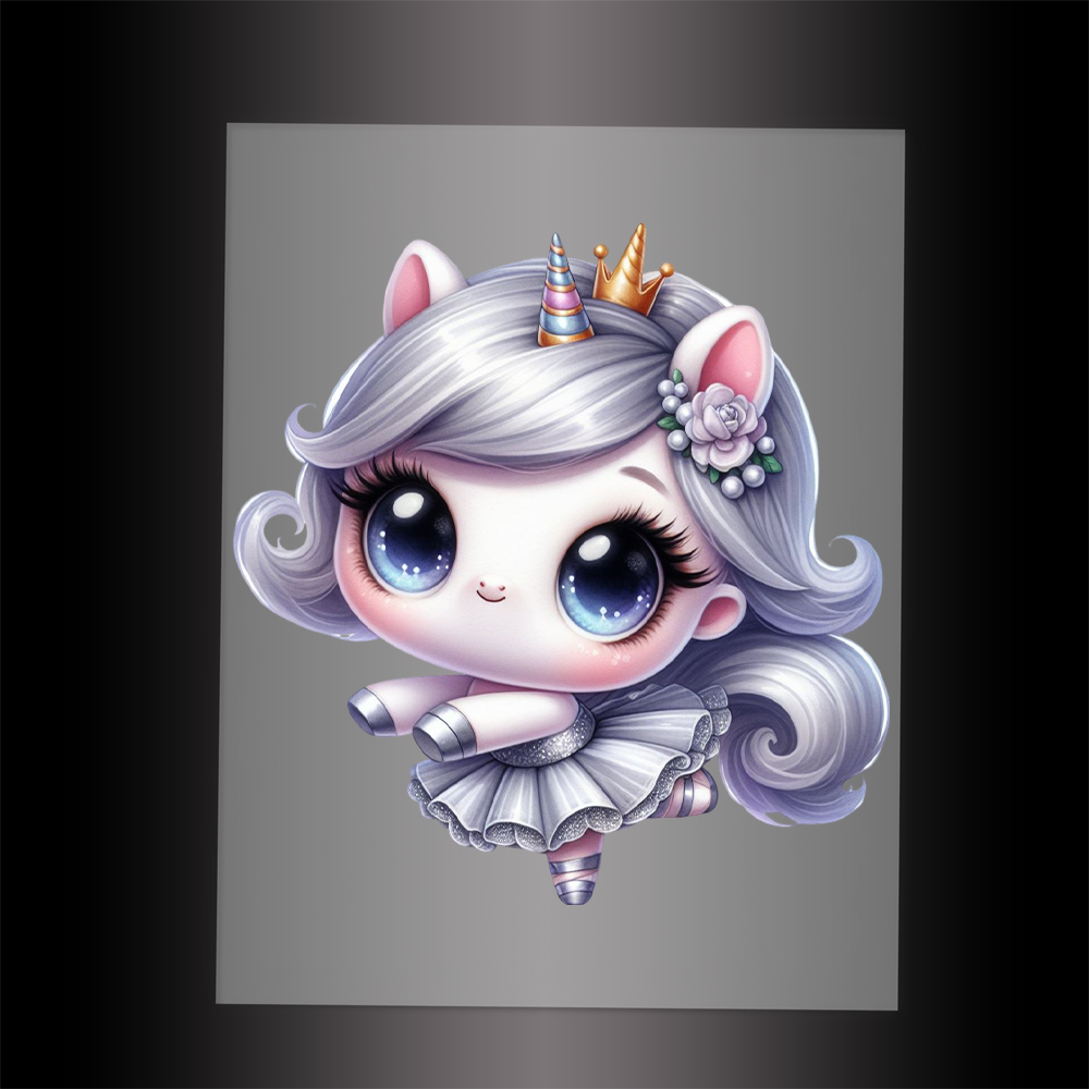 (DTF-12432) BALLERINA UNICORN - Garment Transfer