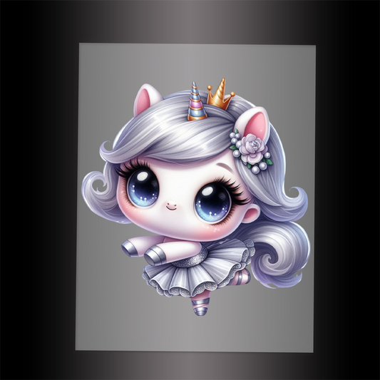 (DTF-12432) BALLERINA UNICORN - Garment Transfer