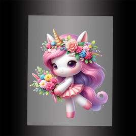 (DTF-12461) BALLERINA UNICORN - Garment Transfer