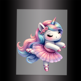 (DTF-12471) BALLERINA UNICORN - Garment Transfer