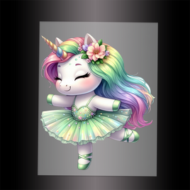 (DTF-12479) BALLERINA UNICORN - Garment Transfer