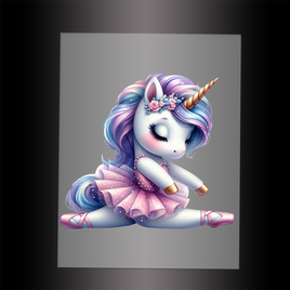 (DTF-12488) BALLERINA UNICORN - Garment Transfer