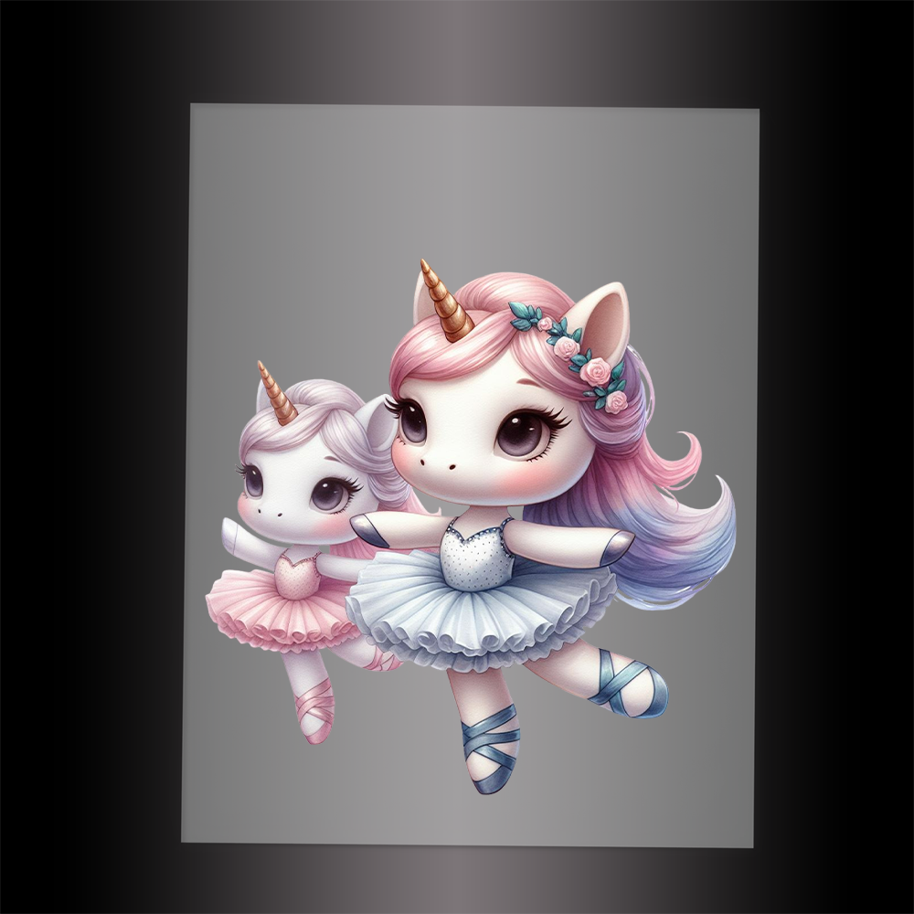 (DTF-12496) BALLERINA UNICORN - Garment Transfer