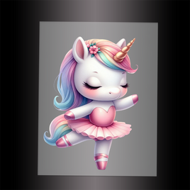 (DTF-12497) BALLERINA UNICORN - Garment Transfer