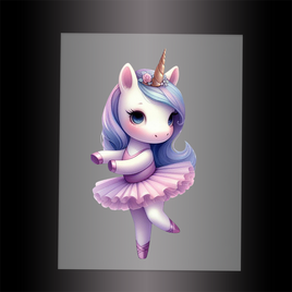 (DTF-12513) BALLERINA UNICORN - Garment Transfer