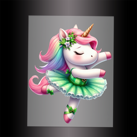 (DTF-12523) BALLERINA UNICORN - Garment Transfer