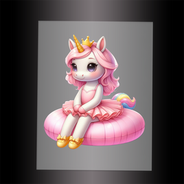 (DTF-12567) BALLERINA UNICORN - Garment Transfer