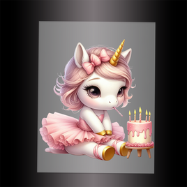 (DTF-12569) BALLERINA UNICORN - Garment Transfer