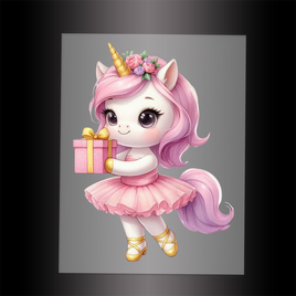 (DTF-12570) BALLERINA UNICORN - Garment Transfer