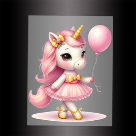 (DTF-12572) BALLERINA UNICORN - Garment Transfer