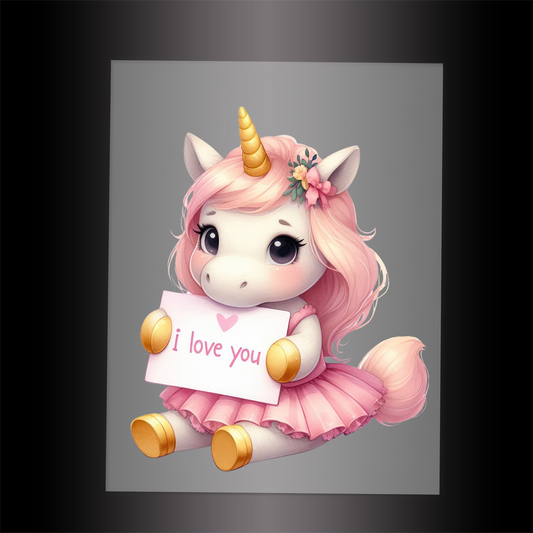 (DTF-12573) BALLERINA UNICORN - Garment Transfer