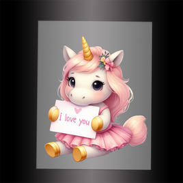 (DTF-12573) BALLERINA UNICORN - Garment Transfer