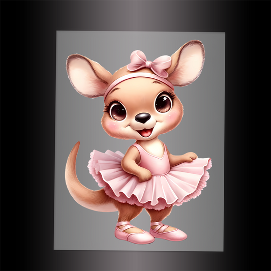 (DTF-12803) BALLERINA KANGAROO - Garment Transfer