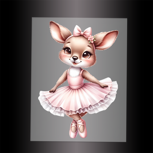 (DTF-12804) BALLERINA KANGAROO - Garment Transfer