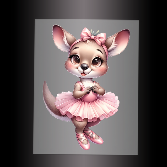 (DTF-12805) BALLERINA KANGAROO - Garment Transfer