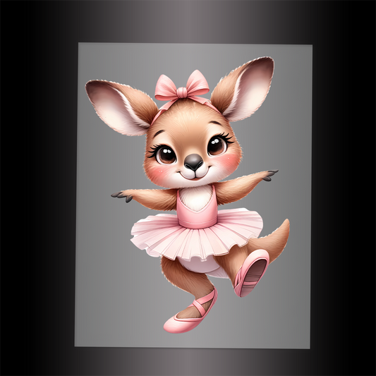 (DTF-12806) BALLERINA KANGAROO - Garment Transfer