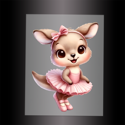 (DTF-12807) BALLERINA KANGAROO - Garment Transfer