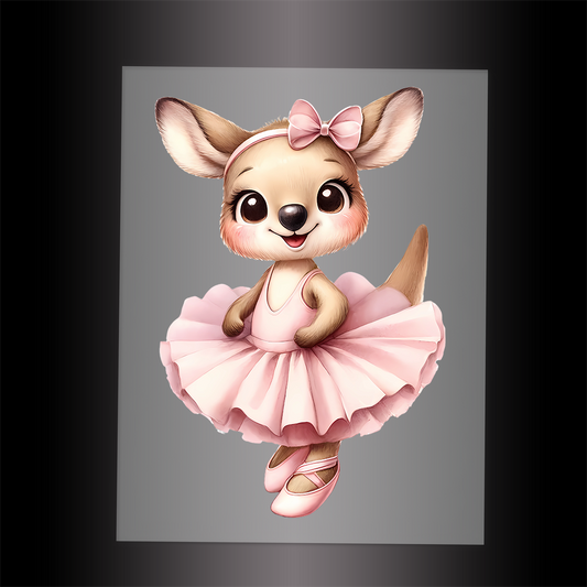 (DTF-12810) BALLERINA KANGAROO - Garment Transfer