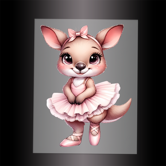 (DTF-12811) BALLERINA KANGAROO - Garment Transfer