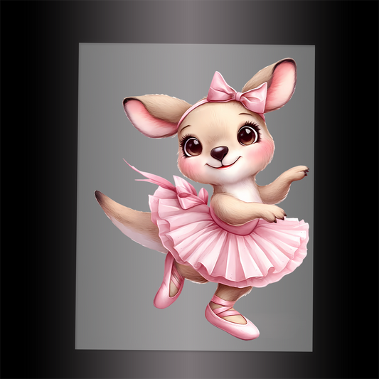 (DTF-12813) BALLERINA KANGAROO - Garment Transfer