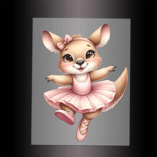 (DTF-12814) BALLERINA KANGAROO - Garment Transfer