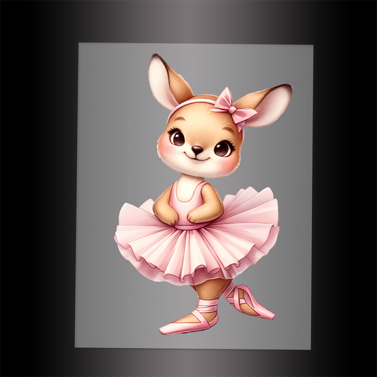 (DTF-12815) BALLERINA KANGAROO - Garment Transfer