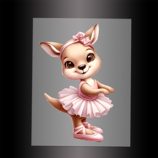 (DTF-12816) BALLERINA KANGAROO - Garment Transfer