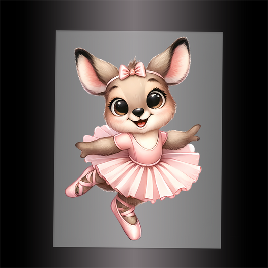 (DTF-12817) BALLERINA KANGAROO - Garment Transfer