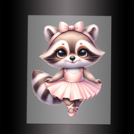 (DTF-13214) BALLERINA RACCOON - Garment Transfer