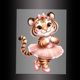 (DTF-13401) BALLERINA TIGER - Garment Transfer