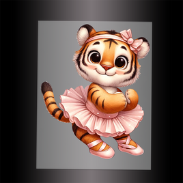 (DTF-13402) BALLERINA TIGER - Garment Transfer