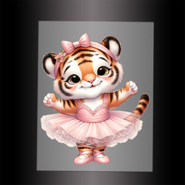 (DTF-13405) BALLERINA TIGER - Garment Transfer