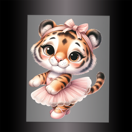 (DTF-13408) BALLERINA TIGER - Garment Transfer