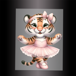 (DTF-13409) BALLERINA TIGER - Garment Transfer