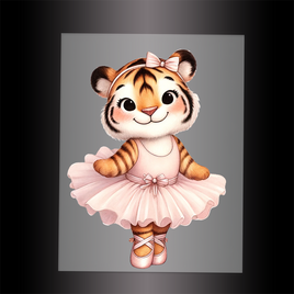 (DTF-13411) BALLERINA TIGER - Garment Transfer