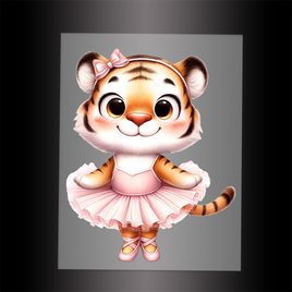 (DTF-13412) BALLERINA TIGER - Garment Transfer