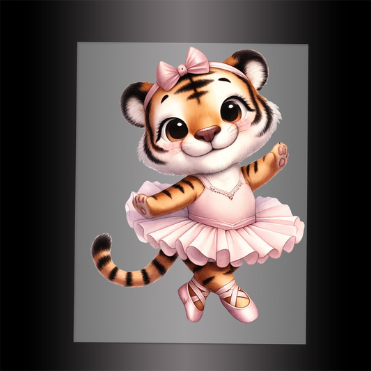 (DTF-13413) BALLERINA TIGER - Garment Transfer
