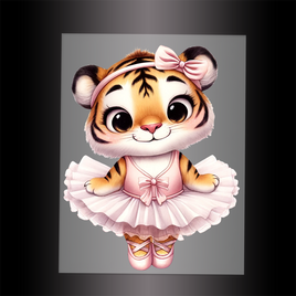 (DTF-13415) BALLERINA TIGER - Garment Transfer