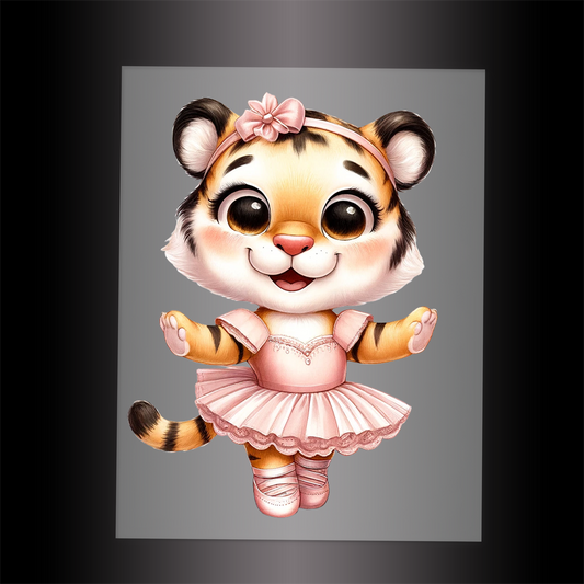 (DTF-13416) BALLERINA TIGER - Garment Transfer