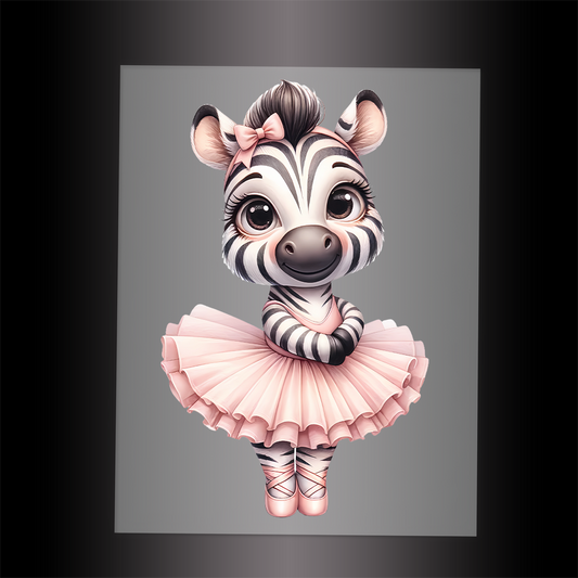 (DTF-13602) BALLERINA ZEBRA - Garment Transfer