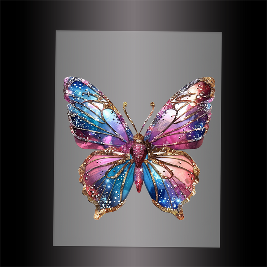 (DTF-GLIT002) GLITTER BUTTERFLY - Garment Transfer