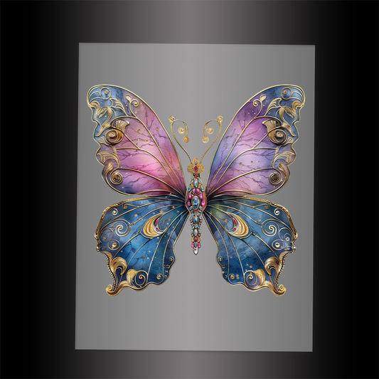 (DTF-GLIT003) GLITTER BUTTERFLY - Garment Transfer