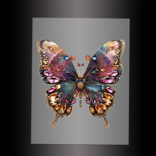 (DTF-GLIT007) GLITTER BUTTERFLY - Garment Transfer