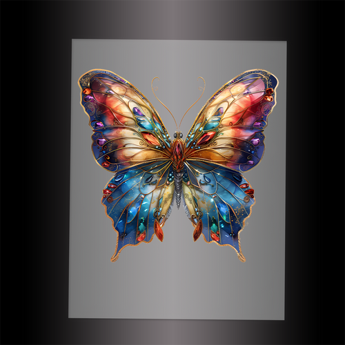 (DTF-GLIT013) GLITTER BUTTERFLY - Garment Transfer