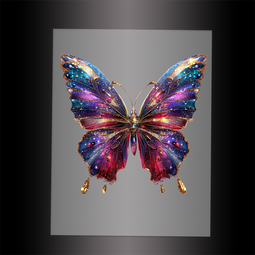 (DTF-GLIT015) GLITTER BUTTERFLY - Garment Transfer