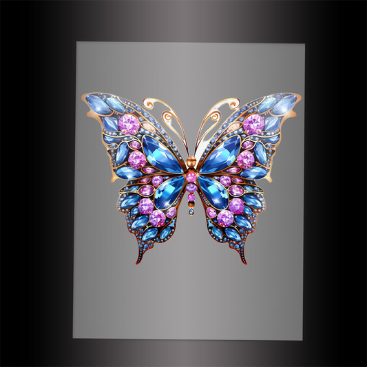 (DTF-GLIT018) BEJEWELED BUTTERFLY - Garment Transfer