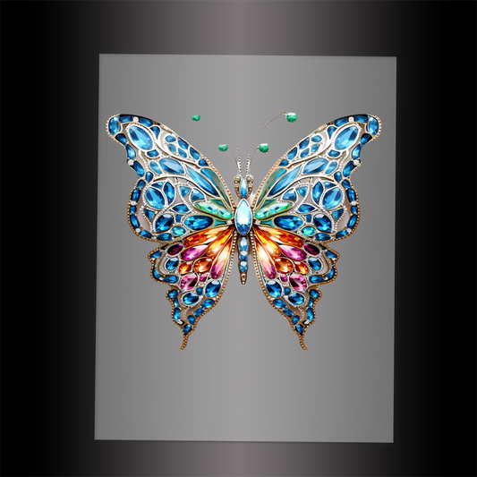 (DTF-GLIT019) BEJEWELED BUTTERFLY - Garment Transfer