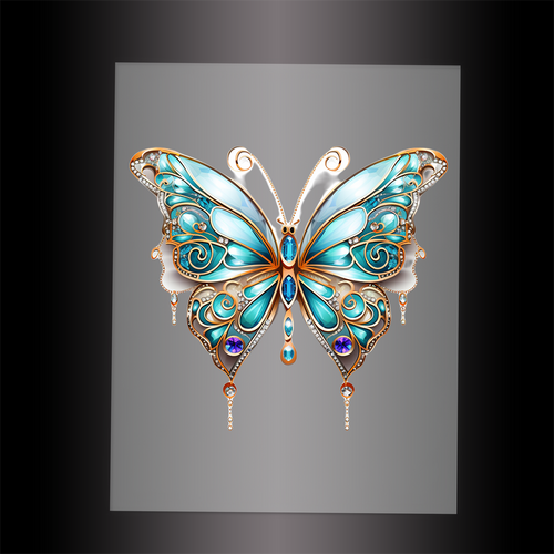 (DTF-GLIT020) BEJEWELED BUTTERFLY - Garment Transfer