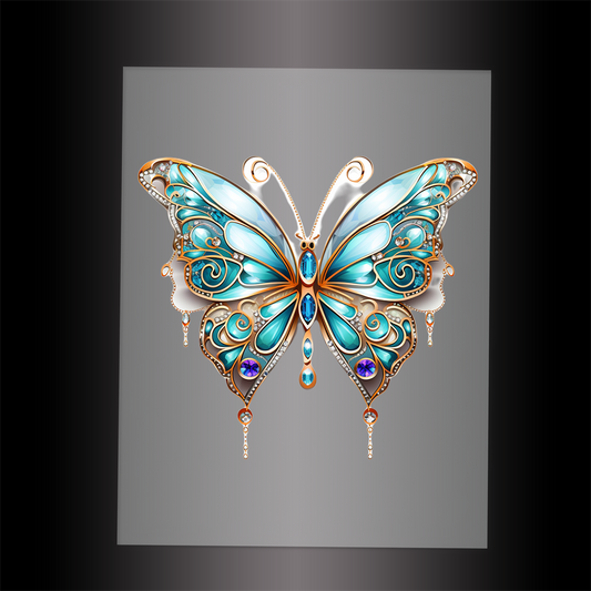 (DTF-GLIT020) BEJEWELED BUTTERFLY - Garment Transfer